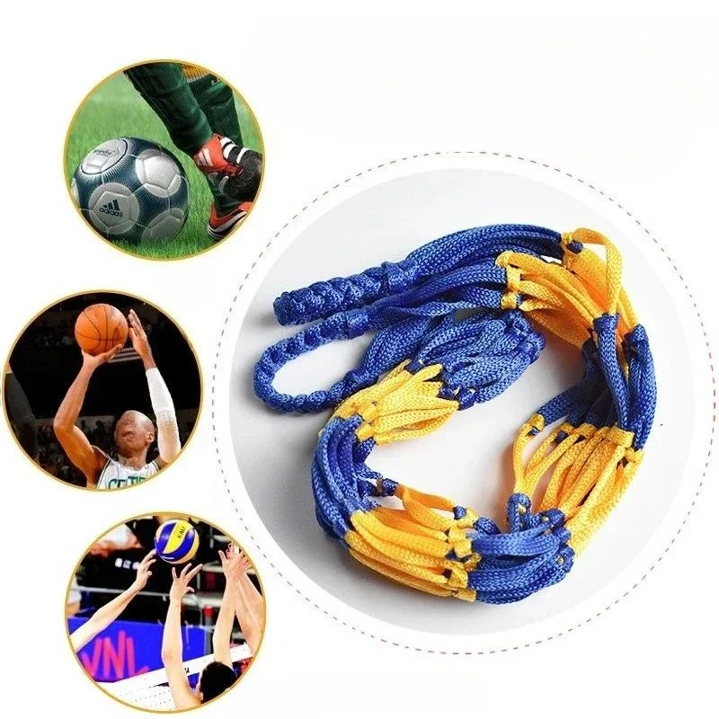Thick Braided Nylon Sports Ball Carry Net Bag Lightweight Handheld Storage Sack For Football Basketball Volleyball Outdoor Gym
