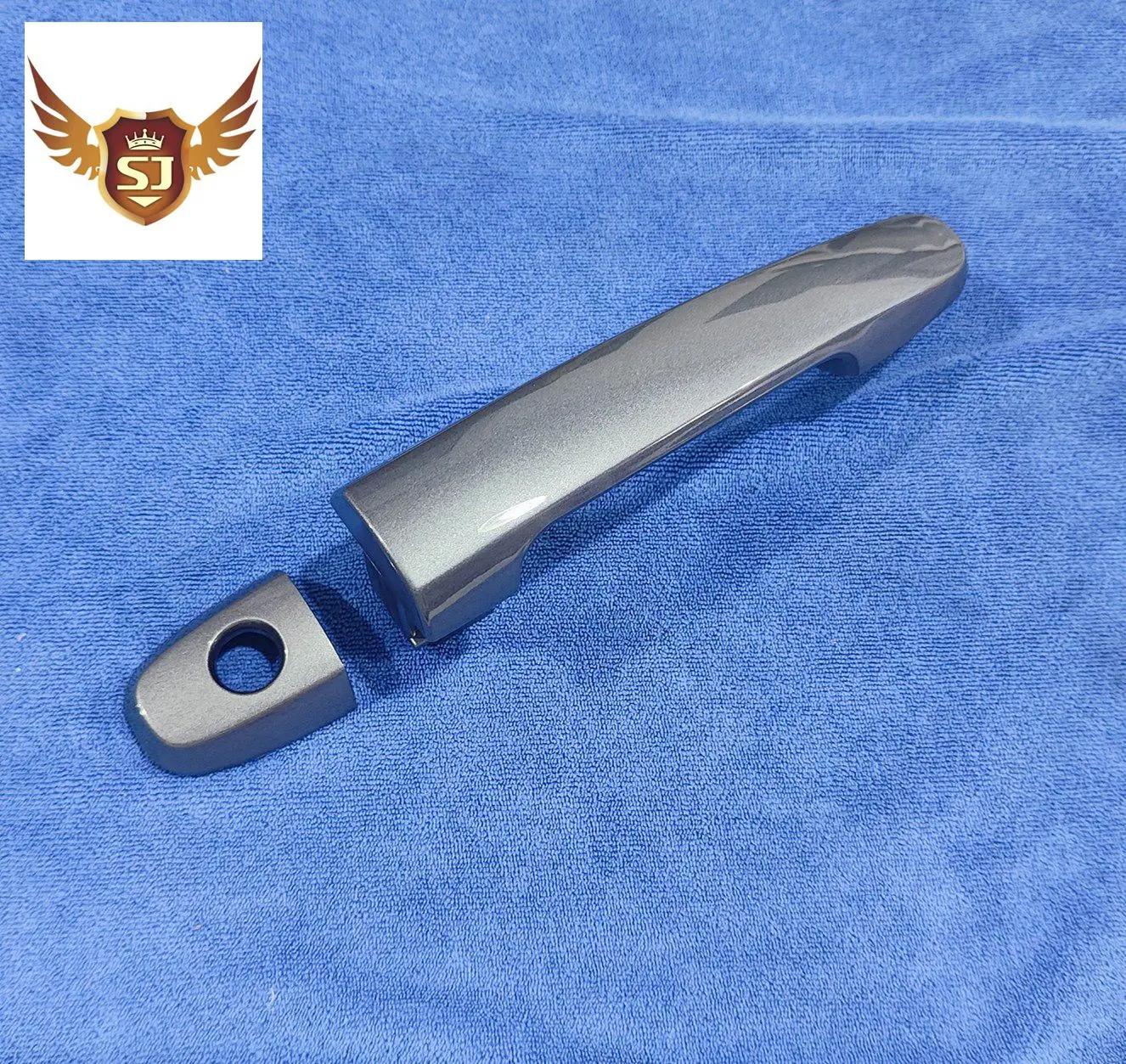 مقبض الباب الخارجي لسيارة تويوتا، رمادي مرصع بالنجوم مع فتحة، كامري 02-06 كورولا، أفينسيس، أيجو، هايلاندر، ماتريكس كوانج