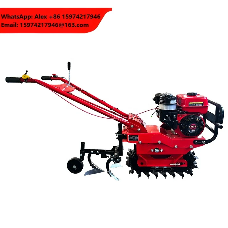 Multifunctional Chain Track Micro Tillage Machine Push Chain Cultivator Ditching Fertilization Rotary Tiller Farm Equipment