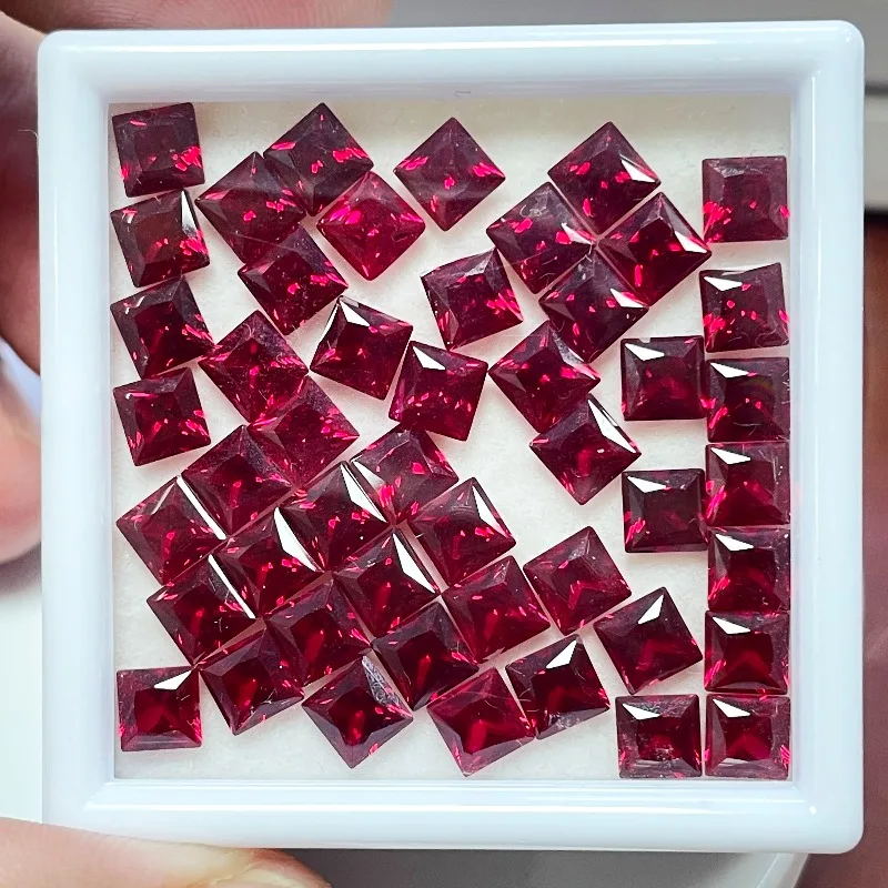أعلى جودة مختبر نمت روبي حمامة الدم الأحجار الكريمة الحمراء DIY بها بنفسك مواد صنع المجوهرات تحديد شهادة AGL