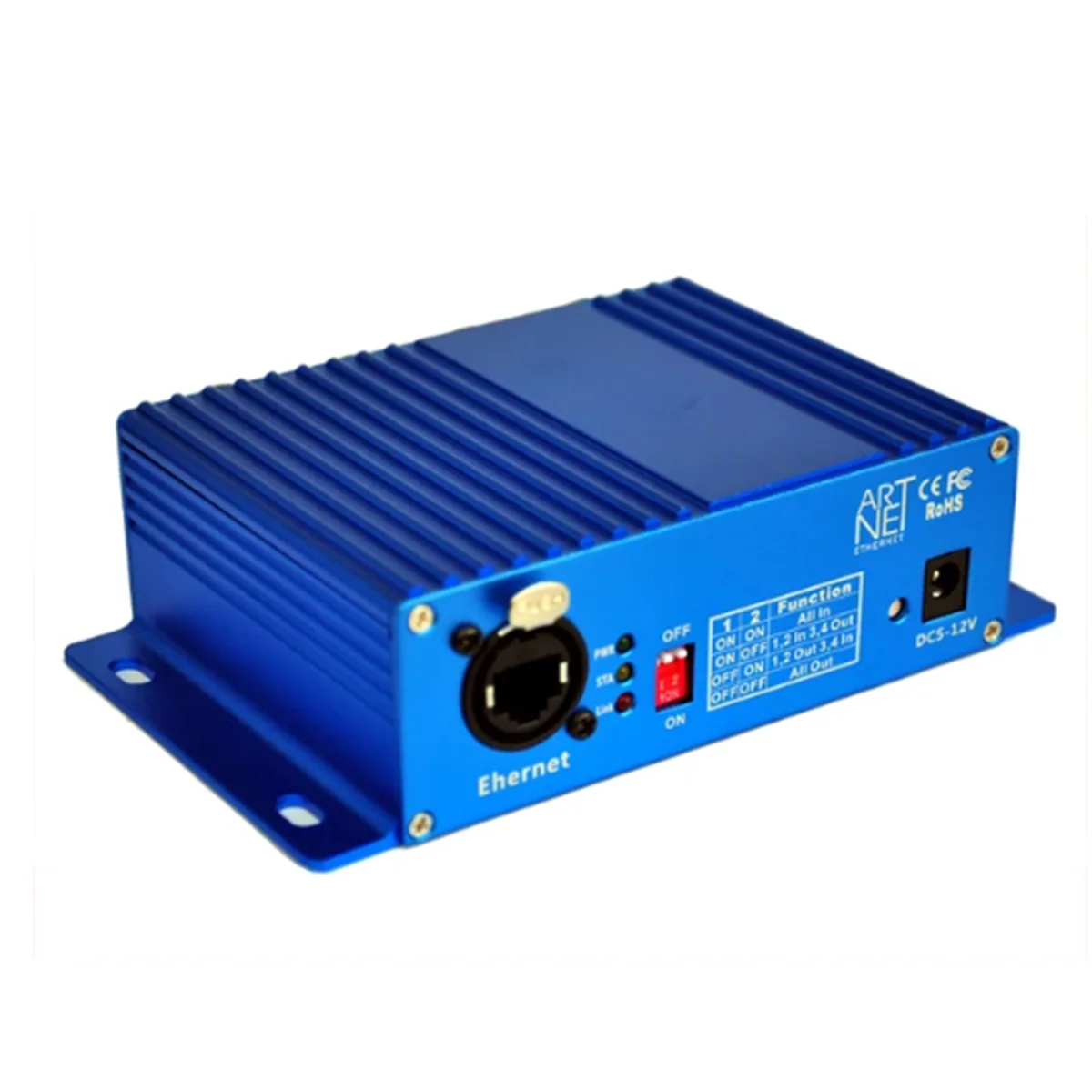 

ABEP-ArtNet-DMX 4 Four Way ArtNet DMX Bi-Directional Converter 4 Female 3PIN XLR IN/OUT Signal Converte Ethernet US Plug