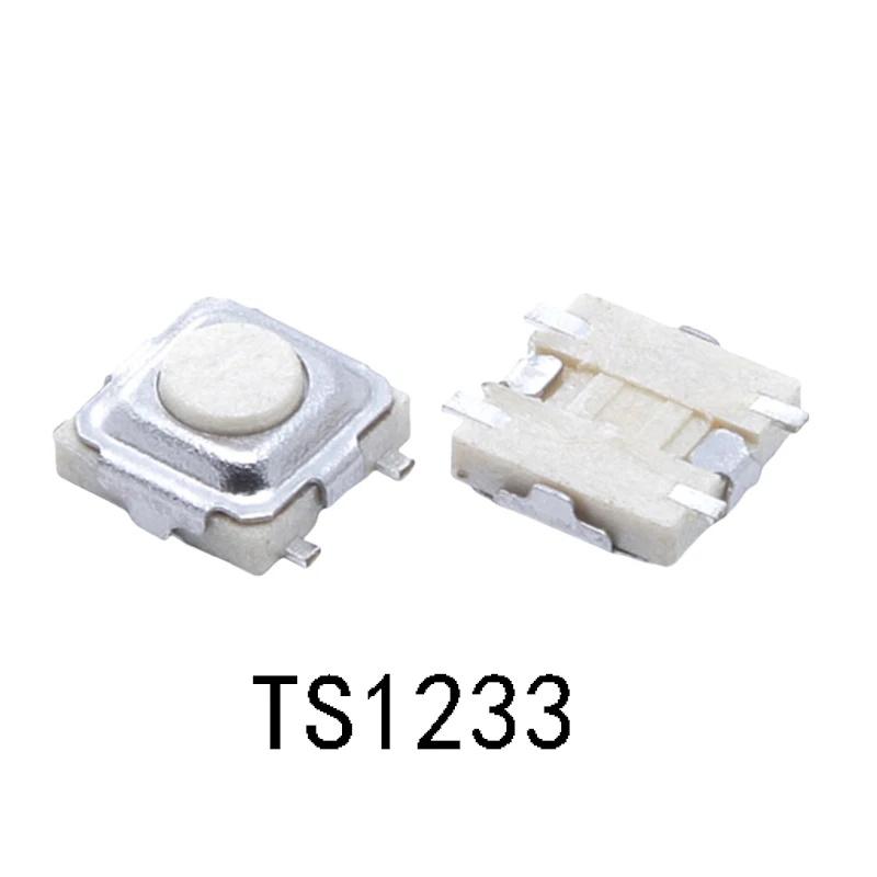 50PCS 3X3X1.5mm Super Tiny Tactile Push Button White Head Mini Switch Phone Button SMD Micro Momentary Switch PCB mounting