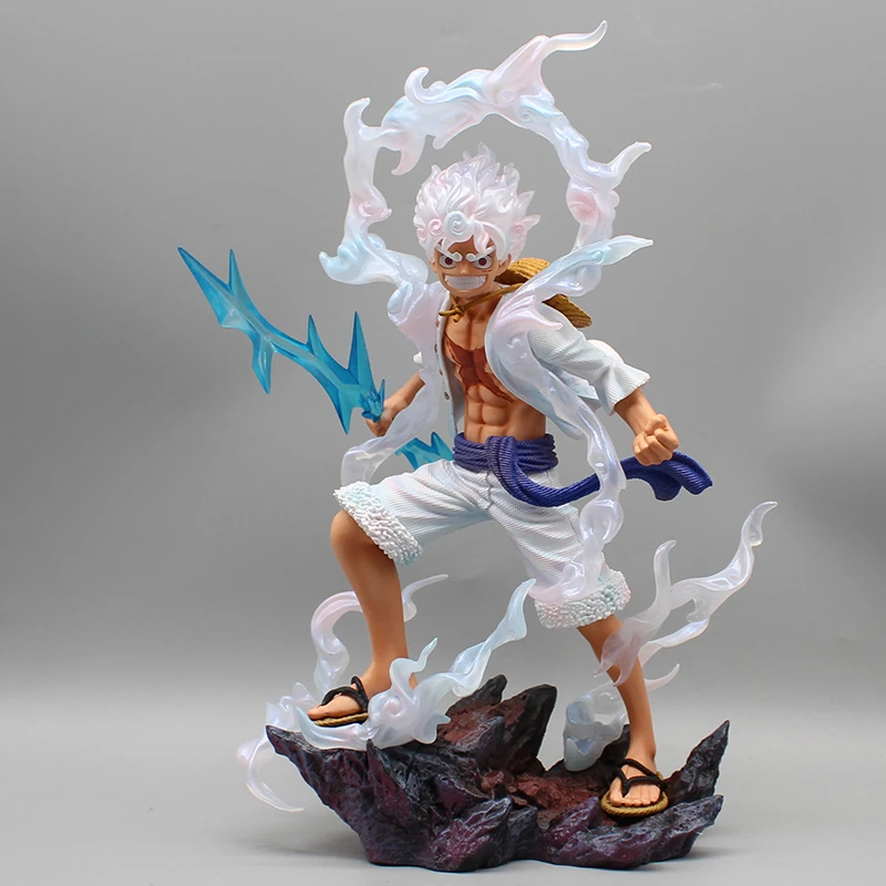 28cm One Piece Anime Figures Models LX Luffy GK Gear 5 Lightning Nika Monkey D. Luffy Action Figures PVC Model Collection Toys