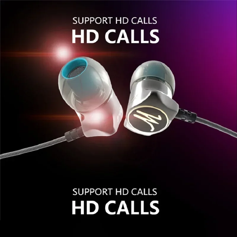 In Ear Dynamic Drive with Microphone 3.5mm Jack QKZ DM7 Sports HiFi Music Phone Earphones