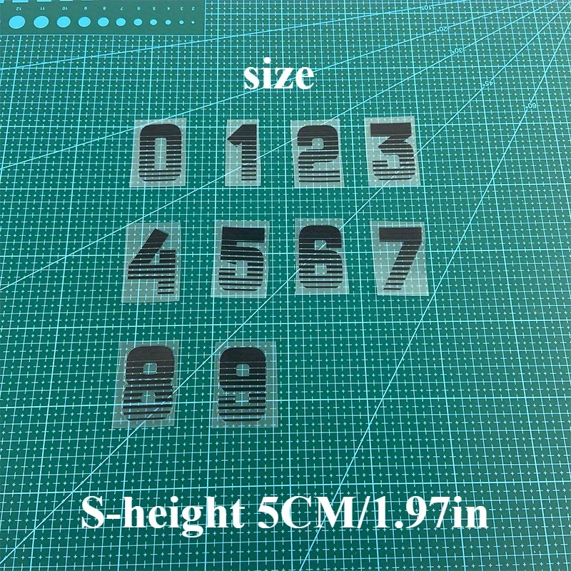 Number Sticker 0123456789 Black Stripe Decal Waterproof Vinyl Motorcycle Racing Helmet Bike Laptop Mailbox Decoration