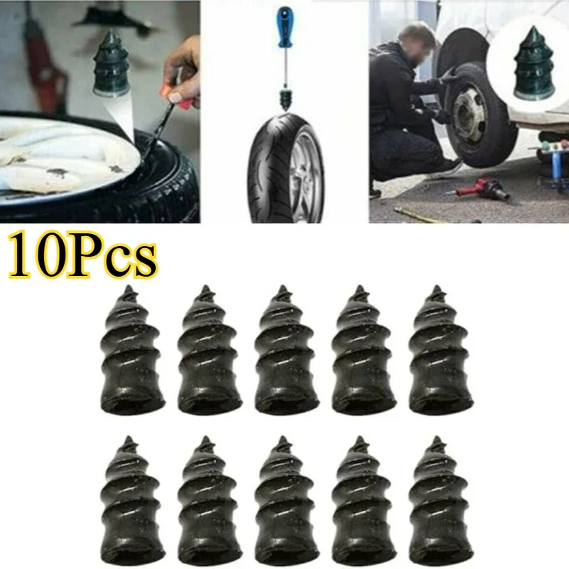 10Pcs/Set Vacuum Tire Repair Nails Car Motorcycle Biker Wheels Tire Repair Rubber Nail