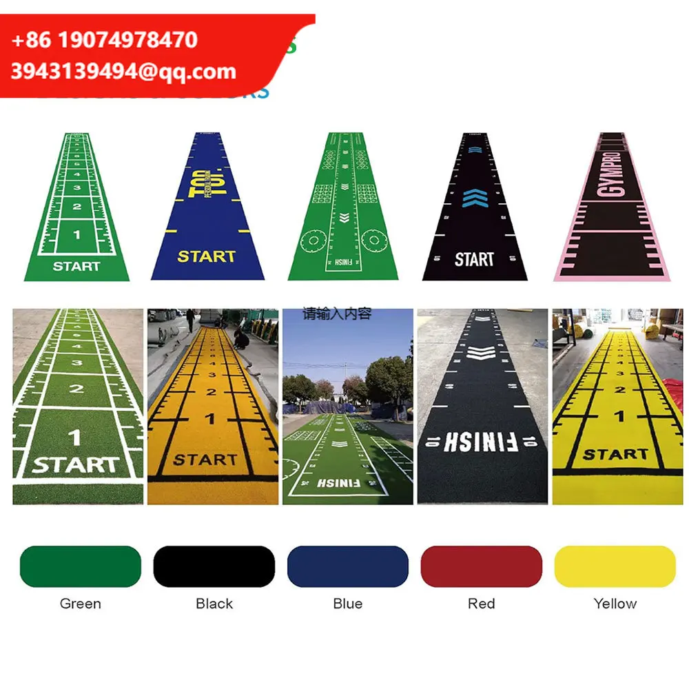 15mm Artificial Grass Factory Customized Grass Carpet Gym Mat For Fitness Gym Indoor Sled Running Track