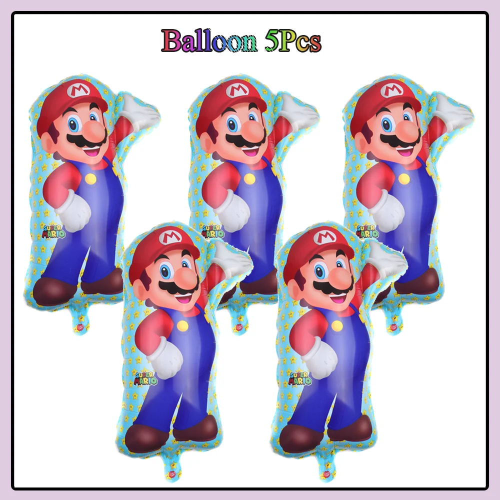 Cartoon Super Bros Birthday Party Decor Marios palloncini in lattice di elio Baby Shower Peach Princess Party Supplies regali giocattolo per bambini