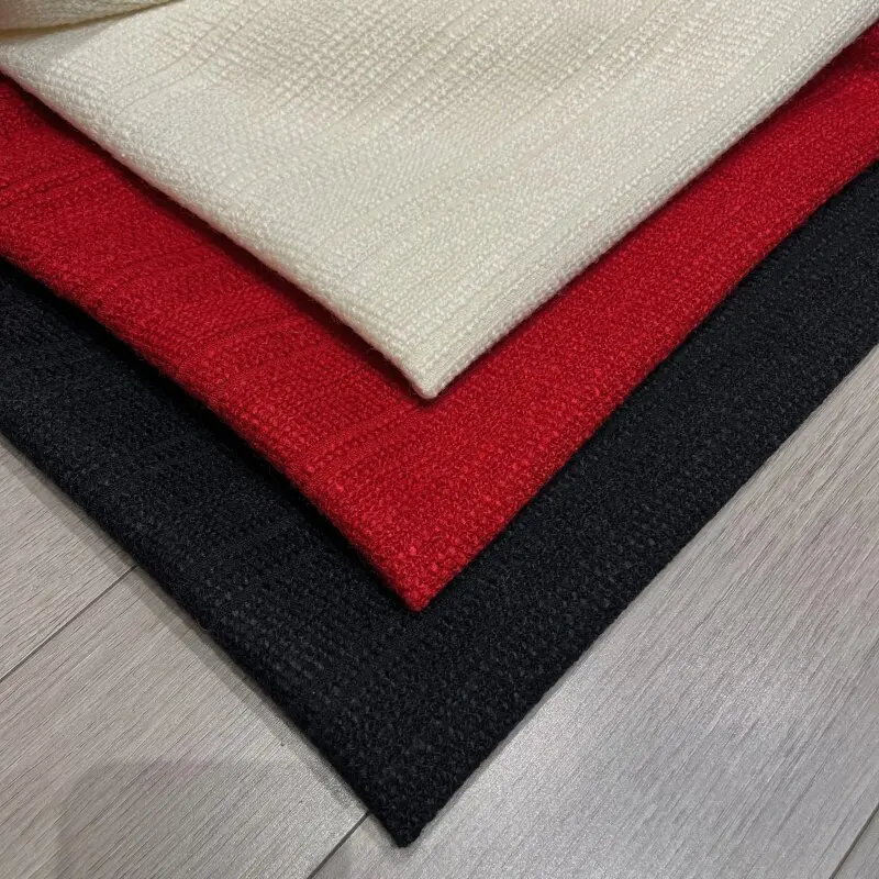 New Wool Tweed Fabric Blended Woven Clothes and Coat Skirt Clothing Fabric Spring and Autumn