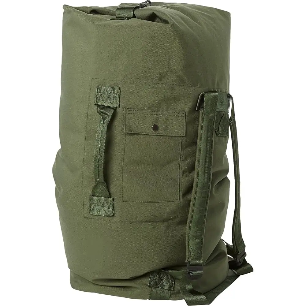 

Military Outdoor Clothing Previously Issued Government Olive Drab Cordura 2 Strap Duffle Bag