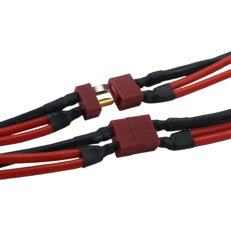 1pcs T Plug Parallelle Batterij Connector Kabel T-Plug Y Draad 14AWG 10CM Siliconen Kabel voor RC Lipo DIY Quadcopte Vaste Vleugel Model