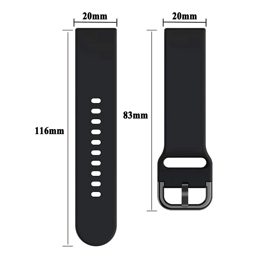 Bracelet de montre universel 20 mm compatible avec Garmin Venu 2 plus Vivoactive 5 Forerunner 165 - Bracelet de montre intelligente à bracelet réglable