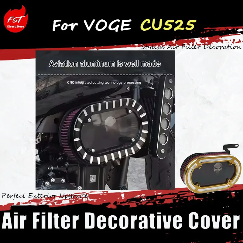 

For VOGE CU525 Specialized Modified Retro Expanded Elliptical Transparent Air Filter Cover Air Filter Accessories