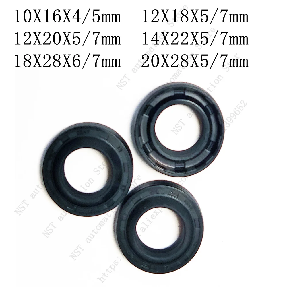 3/6/10PCS Portable Washer Accessories Repair Check Kit Water Seal AR Pump Spare Parts Plunger Oil Seal 10X16X4X5 12X20X5X7