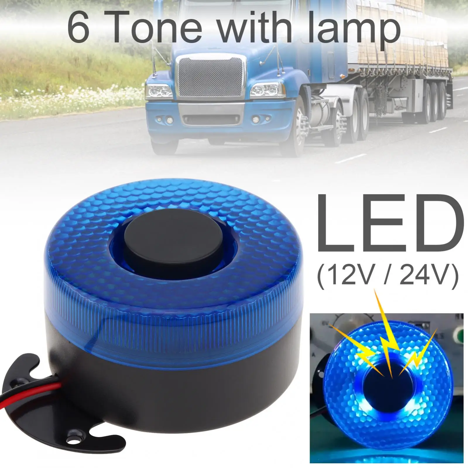 12V /24V 6 sonido alarma de marcha atrás de coche altavoz zumbador sirena 105dB zumbador bocina alarma sirena altavoz