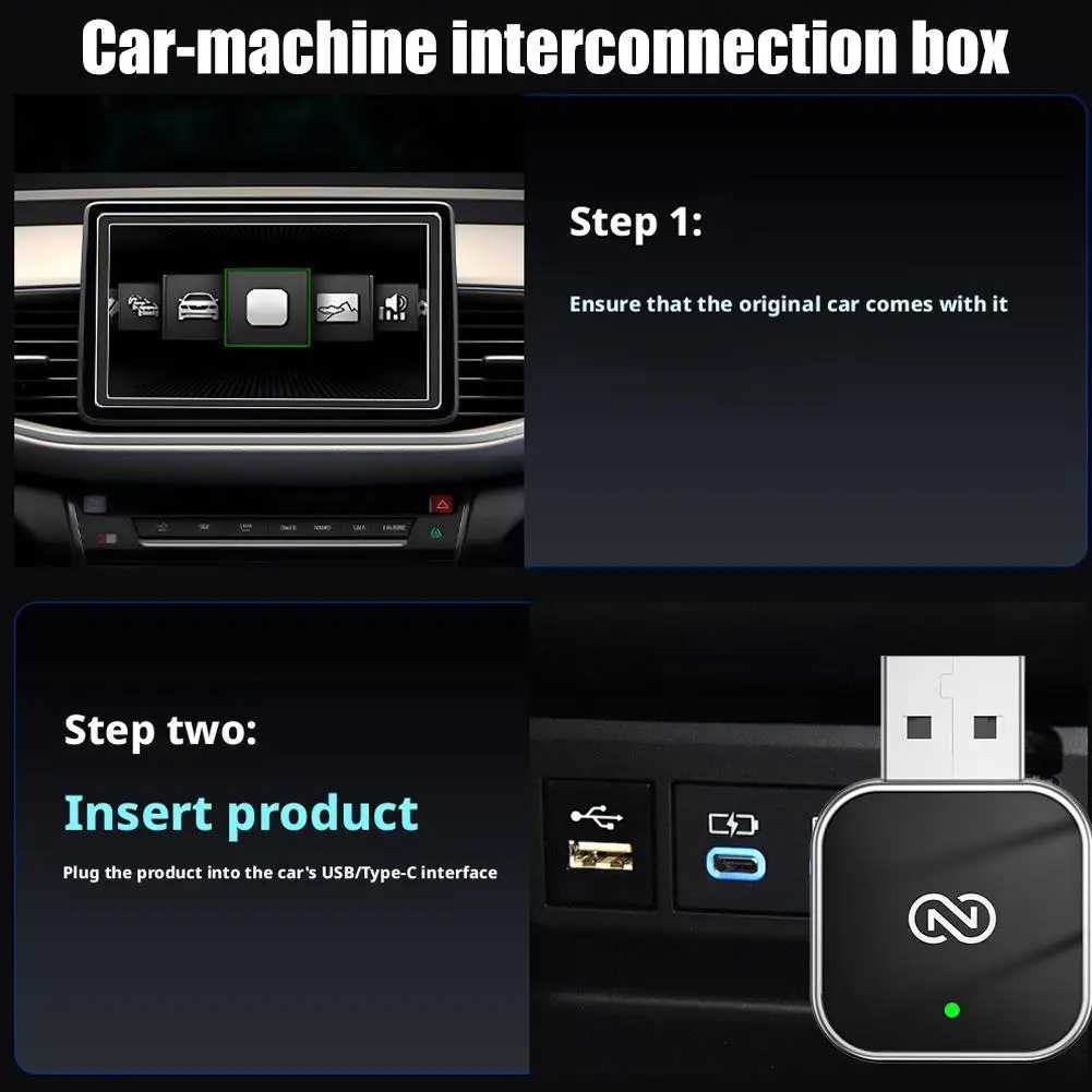 

НОВЫЙ Беспроводной адаптер 2-в-1 для CarPlay и Android Auto, умный USB-донгл, универсальный разъем H4T5
