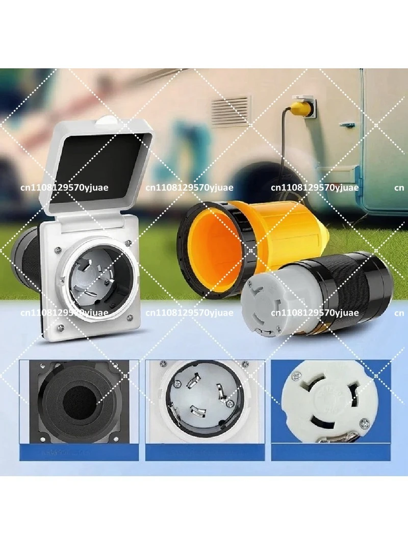 kit-presa-di-alimentazione-rv-50a-con-protezione-cavo-125-250v-ss2-50p-ss2-50r-maschio-femmina-con-blocco-a-torsione