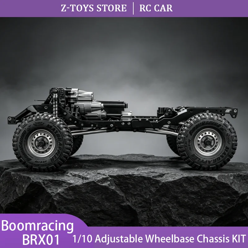 Boomracing BRX01 Link  AWB 1/10 265‑285 mm Wheelbase RC Crawler Chassis KIT 4WD Adjustable Wheelbase Builder Kit Hobby Grade