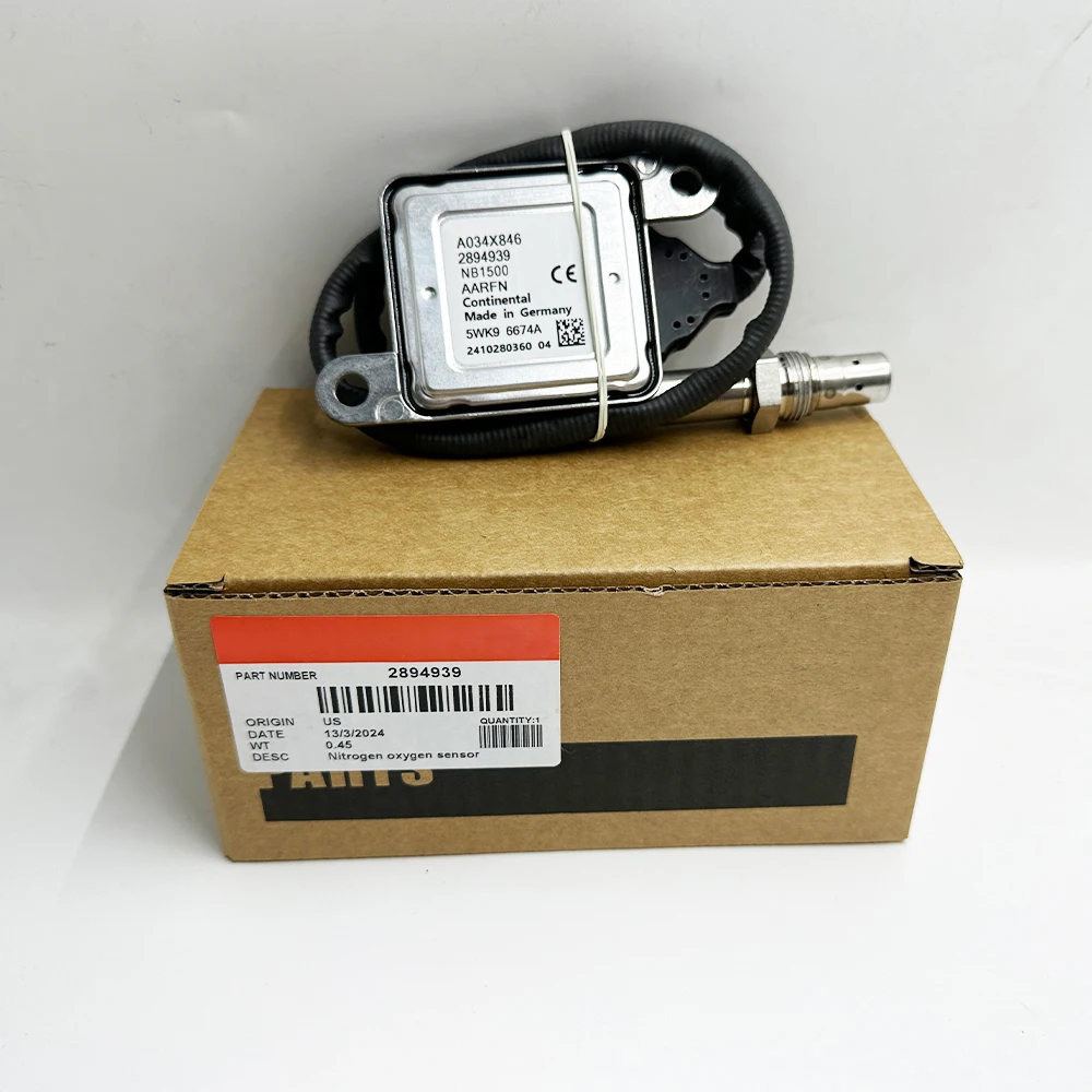 with C-ummins Box 2894939 5WK96674A 2894939RX 2871978 N-GK Probe Nitrogen Oxide Sensor for 2010-2012 Cummins ISB 6.7L ISX 11.9L