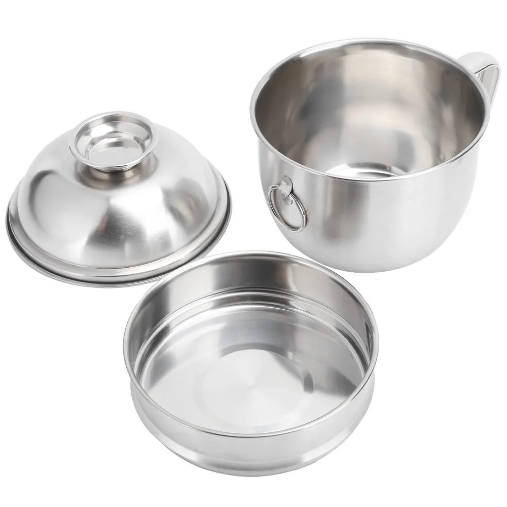 Rustless Steel Noodle Bowl Large Capacity Detachable Outer Shell Food Container Sealed Dustproof Lid Thickened Separate Food Mug