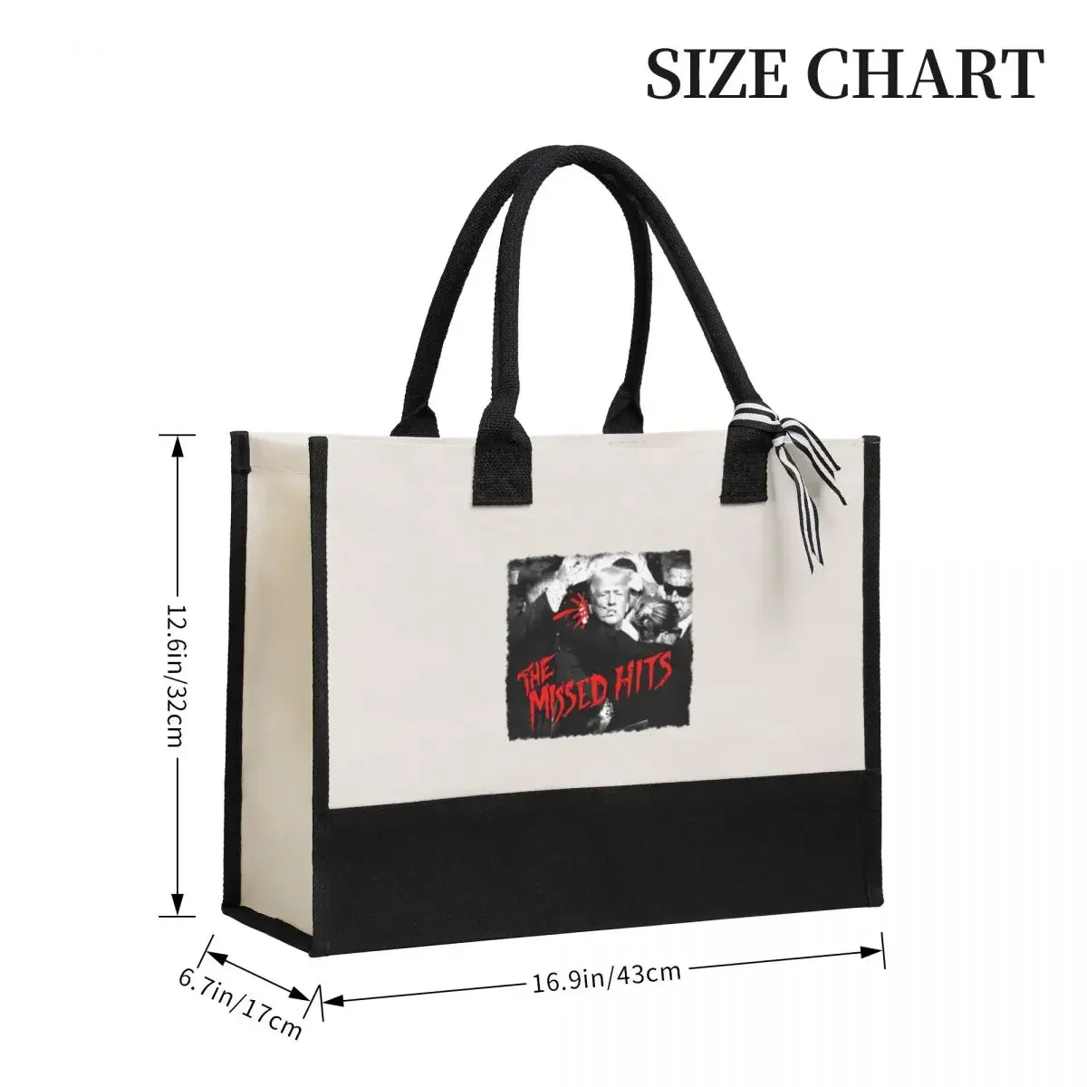 Canvas Gift Shopping Bag The Missed Hits Canvas Large Capacity Bag Customizable Quality Gifts