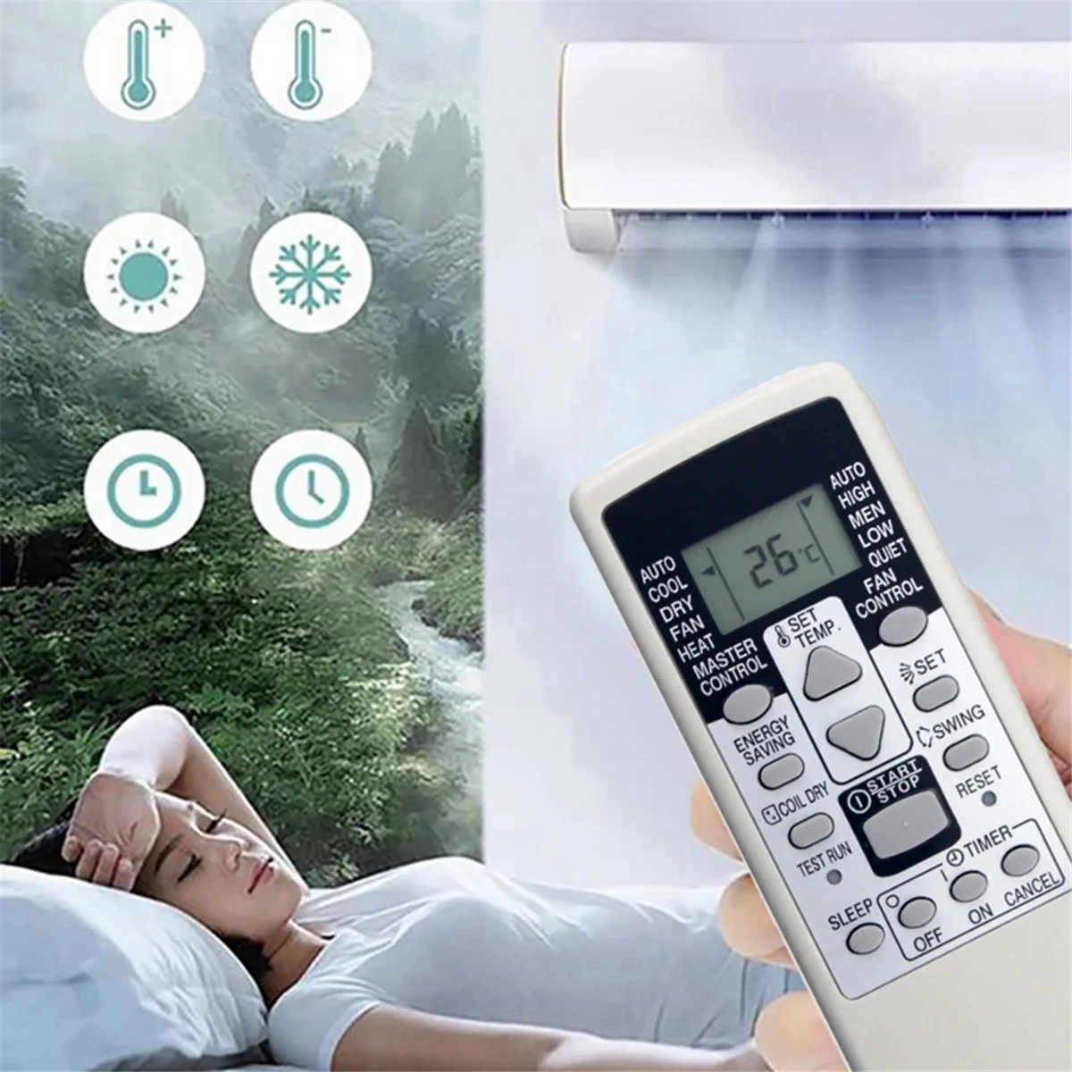 Trending Now Replace AR-RCD1C Remote Control for Fujitsu Air Conditioner AR-RCG2J AR-RCE1E AR-RCD1E AR-RCE1C AR-RCC2J