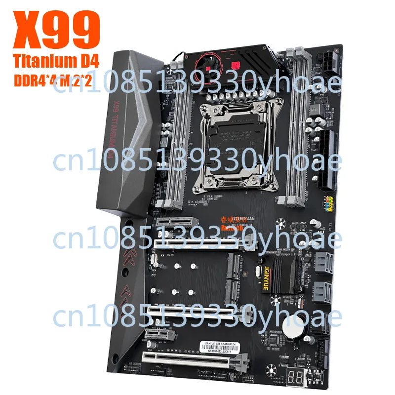 Original Jingyue X99 Titanium D4 Mainboard 4-Channel 10-Layer PCB 8-Phase Power Supply