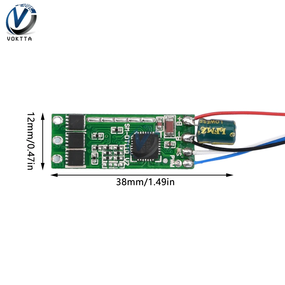 Controlador de velocidad de Motor DC6V, Mini Placa de accionamiento de Motor sin escobillas 2S 7A-15A, modelo de avión, módulo de interruptor