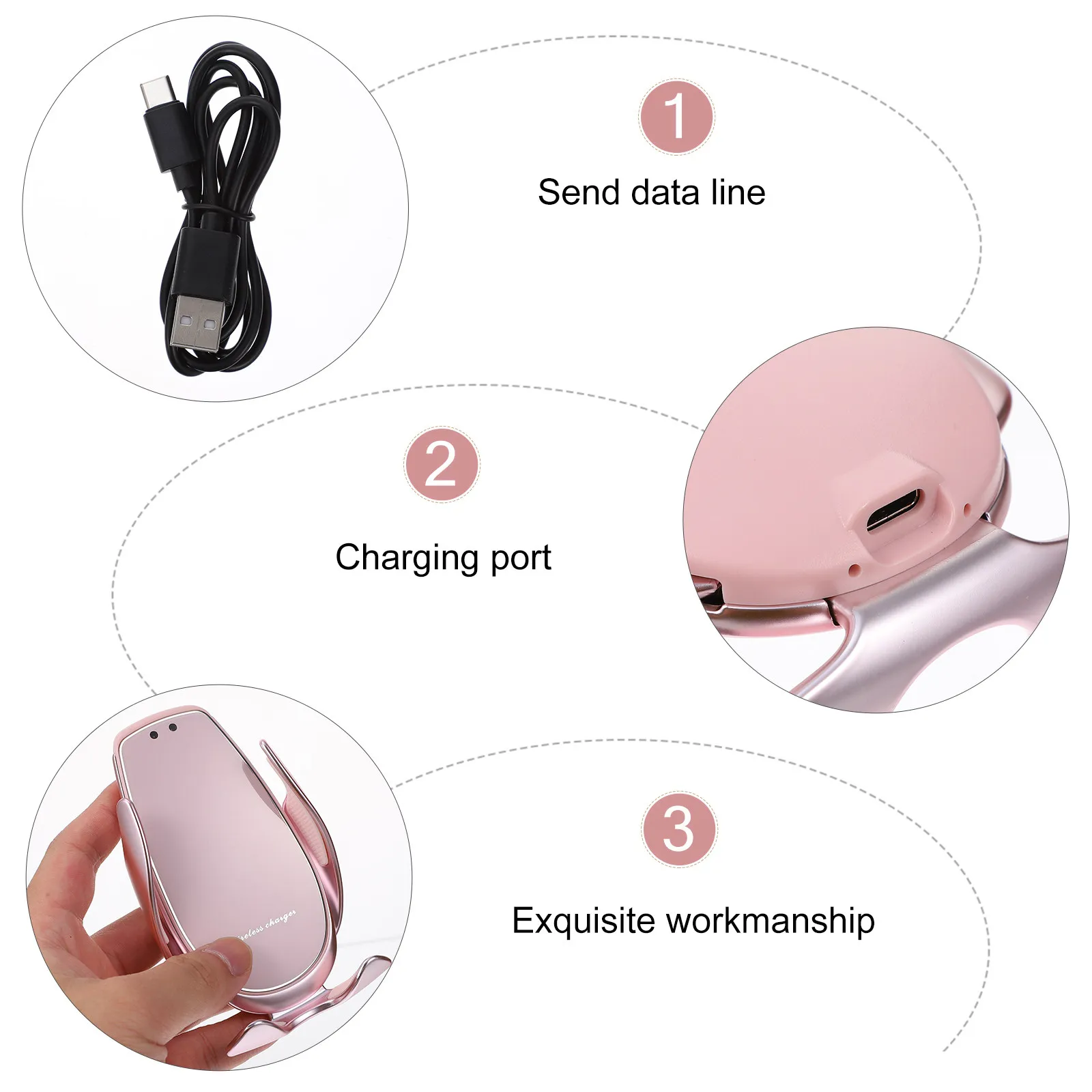 

1Set Car Phone Holder Intelligent Induction Automatic Opening Closing Stable Car Mounted Phone Stand Bracket for Air Vent