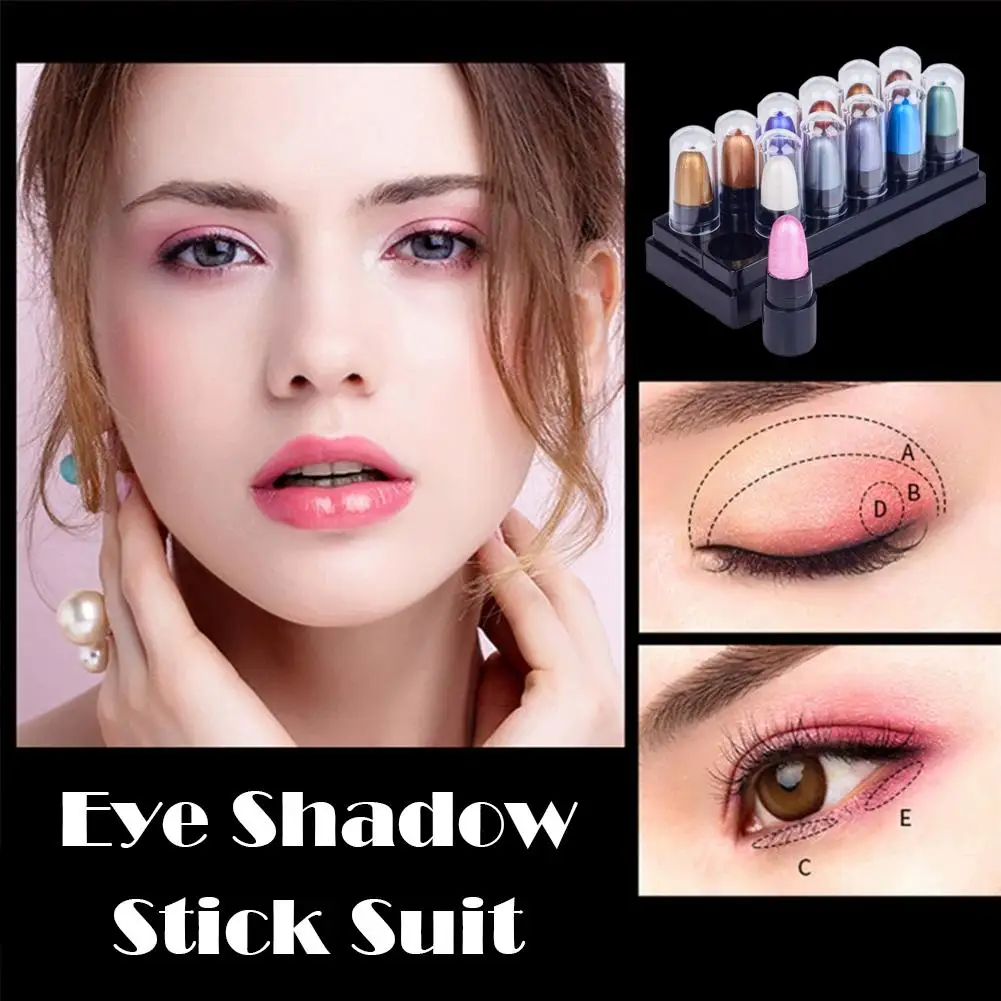 Bâtons de fard à paupières nacrés, haute pigmentation, paillettes, longue durée, Non taché, maquillage pour les yeux, crayon imperméable W4Z2