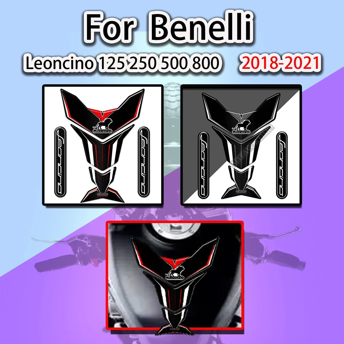 

For Benelli Leoncino 125 250 500 800 Stickers Fuel Tank Pad Emblem Badge Logo 2018-2021Motorcycle Decal Protector Fairing