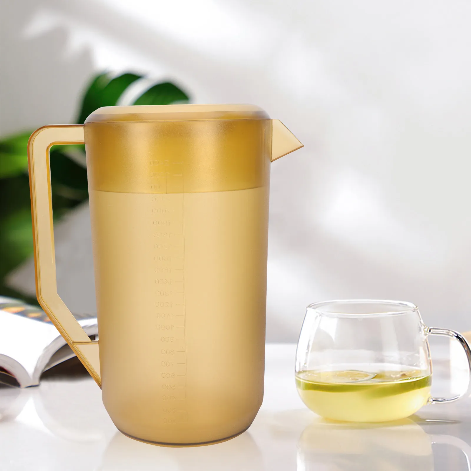 

Matte Juice Pitcher Thickened Cold Water Jug For Tea Milk Beverages Home Kitchen Use Gift Pitcher With Lid Water Cooling Kettle