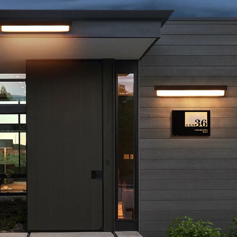 Solar LED  Outdoor  Lights Garden Balcony Waterproof Decor Solar Powered Lamp Porch Stairs Energy-saving Three-color Wall Light