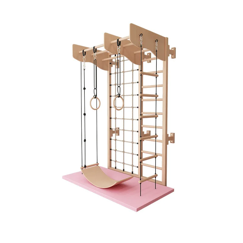 

Climbing Frame Wooden Playground Swedish Wall Ladder Swedish Home Gym Equipment Exercise Complete Play Grounds