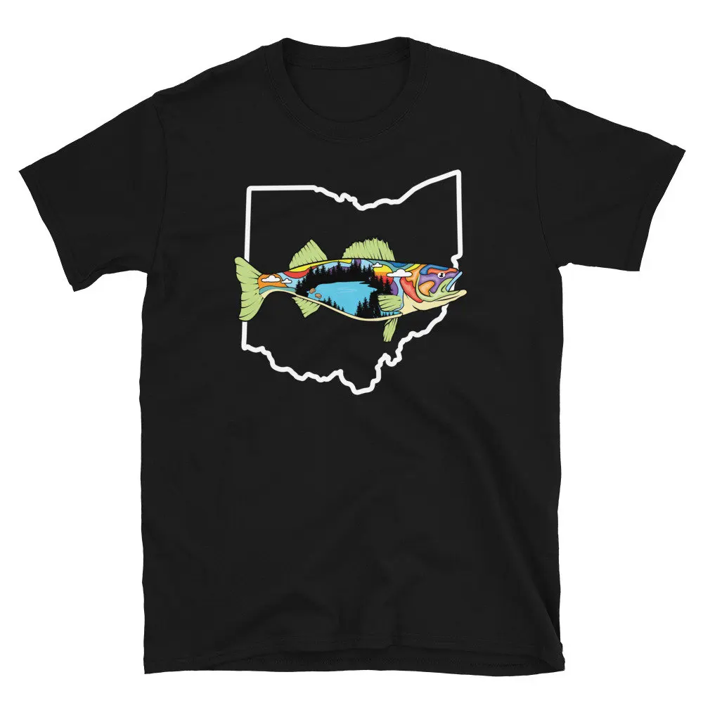 Ohio Walleye T Shirt Fish Fishing Fisherman Unique Fishermen s