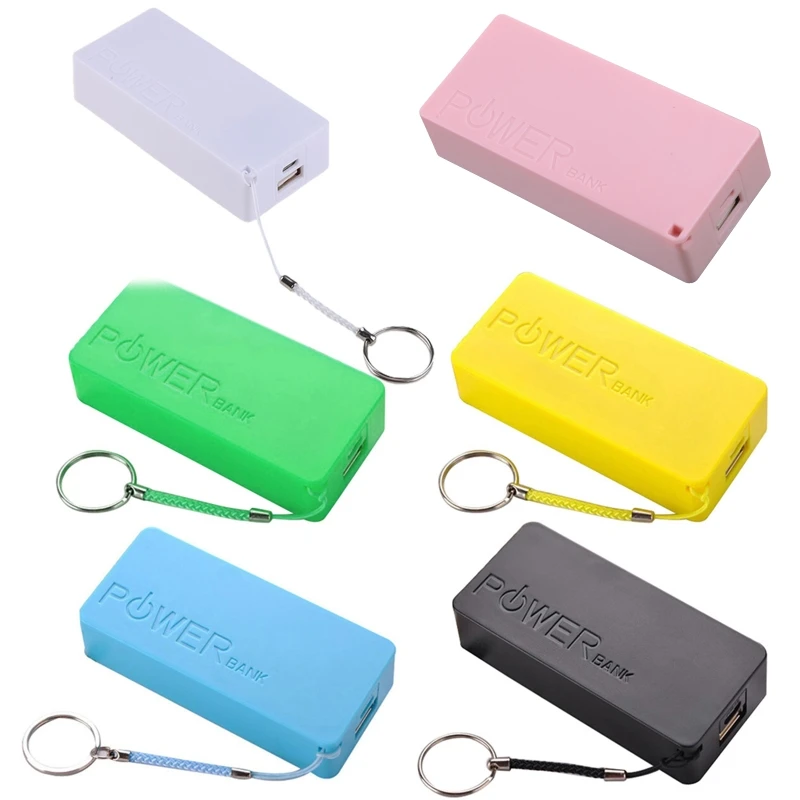 USB Mobile Power Bank Charger Battery Pack Case DIY Box For 2x18650 Lithium Battery Protable Colorful Box