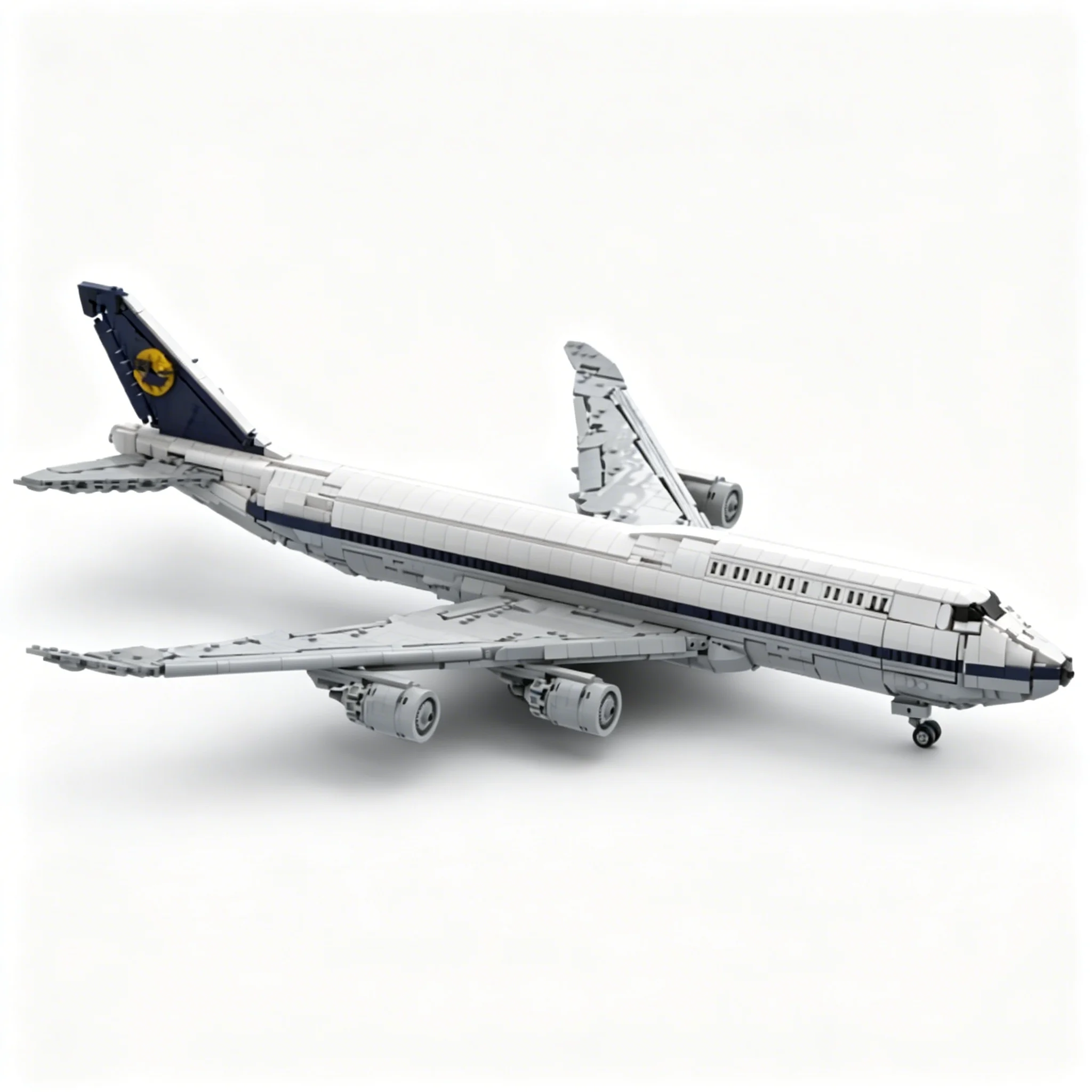 3202pcs MOC Icons Retro Lufthansa Boeings 747-8I Model Building Blocks Christmas Gift Collectible Display Creative Set Art Craft
