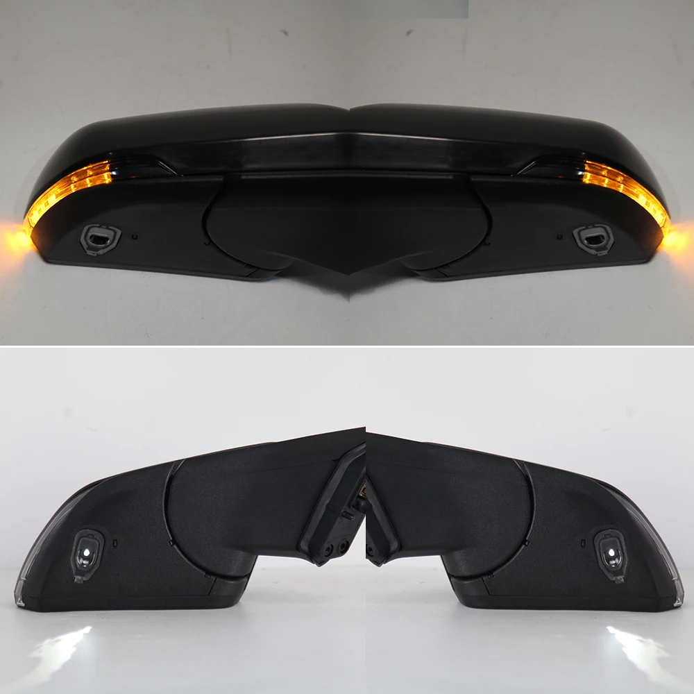 Car Door Wing Mirror for Ford Mustang 2015 2016 2017 2018 2019 2020 2021 Rear View Glass Lens assembly Black Bezel Replacement