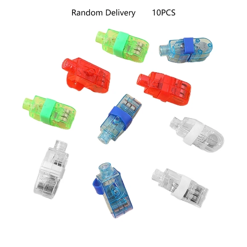 

Новинка 2023 года, светящиеся светодиодные фонари на палец, 10 объемных ламп, разные цвета, мигающий свет, садовая безделушка,