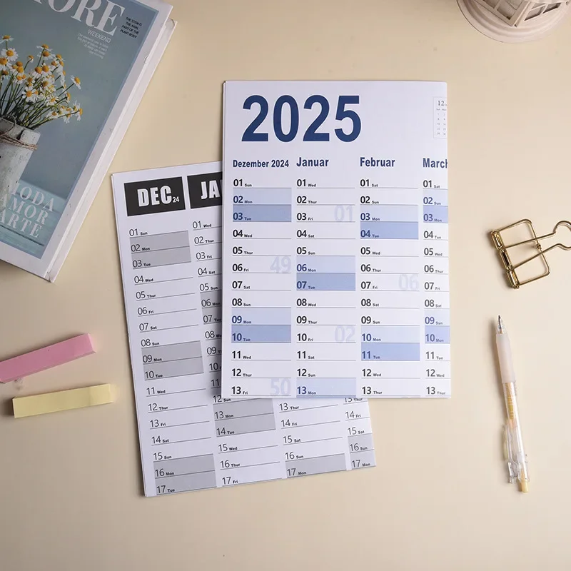 Imagem -05 - Planejador de Calendário de Parede Lista de Rastreamento de Alvo Anual Kawaii Organizador de Agenda Lista de Soco para Escritório 2023