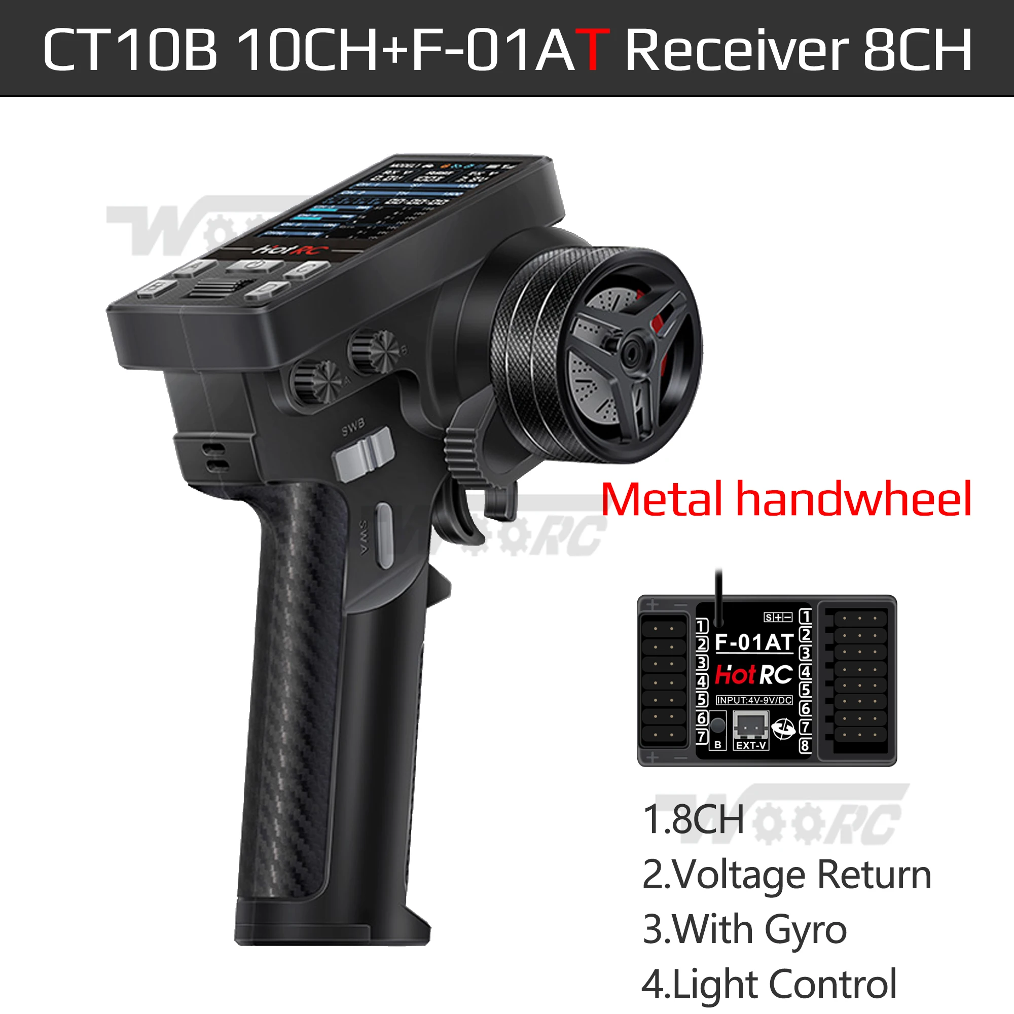 HOTRC CT-10B CT10B 10CH Zender Afstandsbediening 2.4Ghz Radio Voor RC Model Auto Boot Vliegtuigen Quadcopter Accessoires