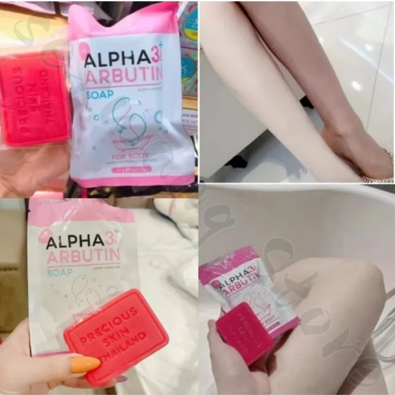 Alpha Arbutin 3 Plus Collagen Soap 80g Body Natural Brightening Smooth Cleansing Reduce Dark Spots Brightening Complexion Soap