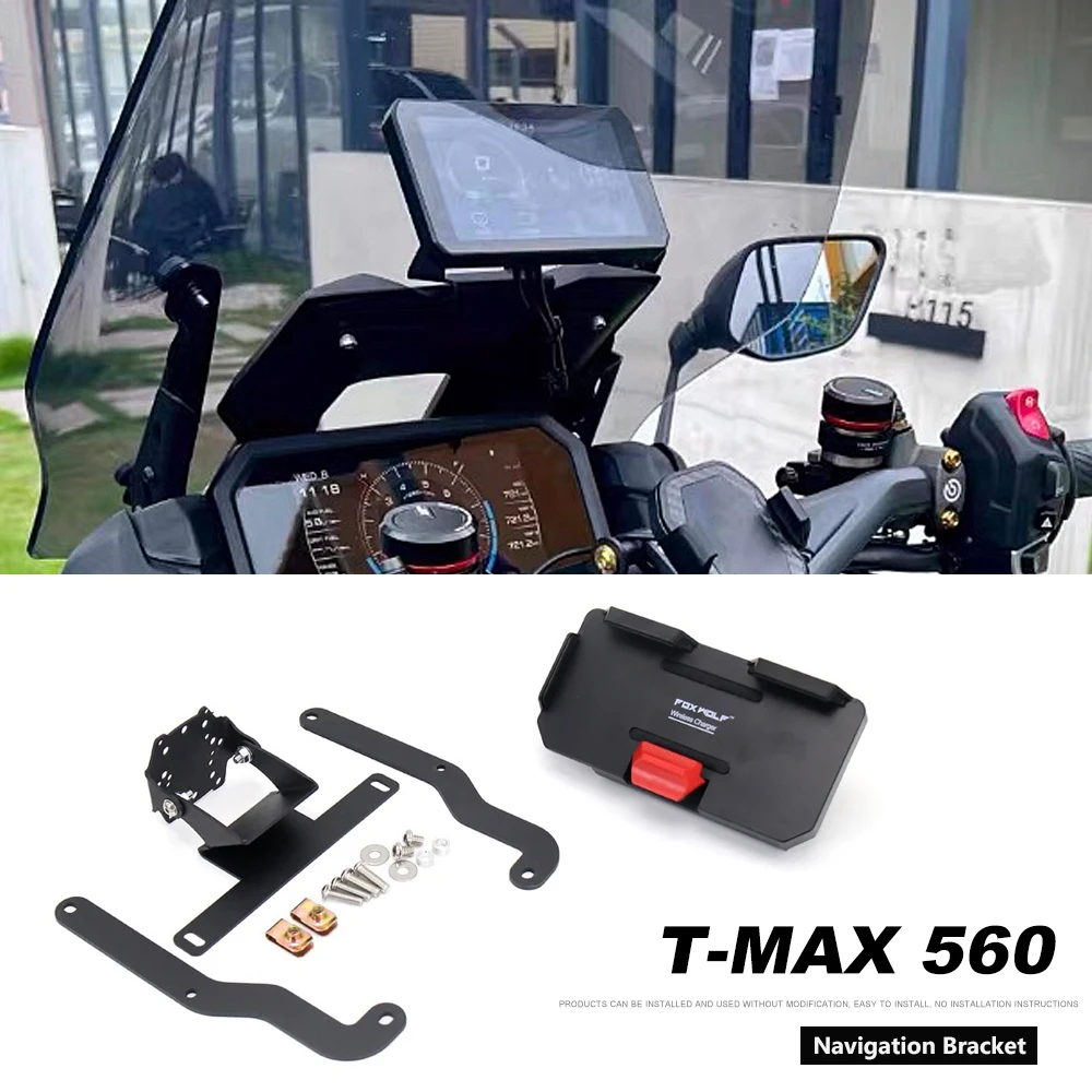 

GPS Mount T-MAX560 2022-2024 New Motorcycle Phone Navigation Bracket Mounting Adapter Holder For Yamaha TMAX T-MAX 560 TMAX560