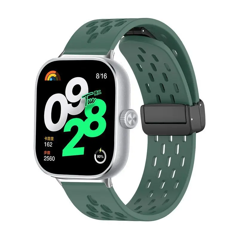 Atmungsaktives magnetisches Sportarmband für Redmi Watch 6 5 4, weiches Silikon-Armband für Xiaomi Mi Band 9 Pro/10 Pro/8Pro Band. – Detail 9