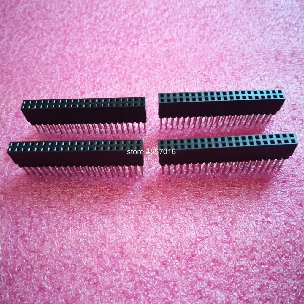 40Pcs/lot 2.54mm Pitch 2x20 Pin 40Pin Female Double Row Long Pin Header Strip PC104 (1 Box=40 Pieces)