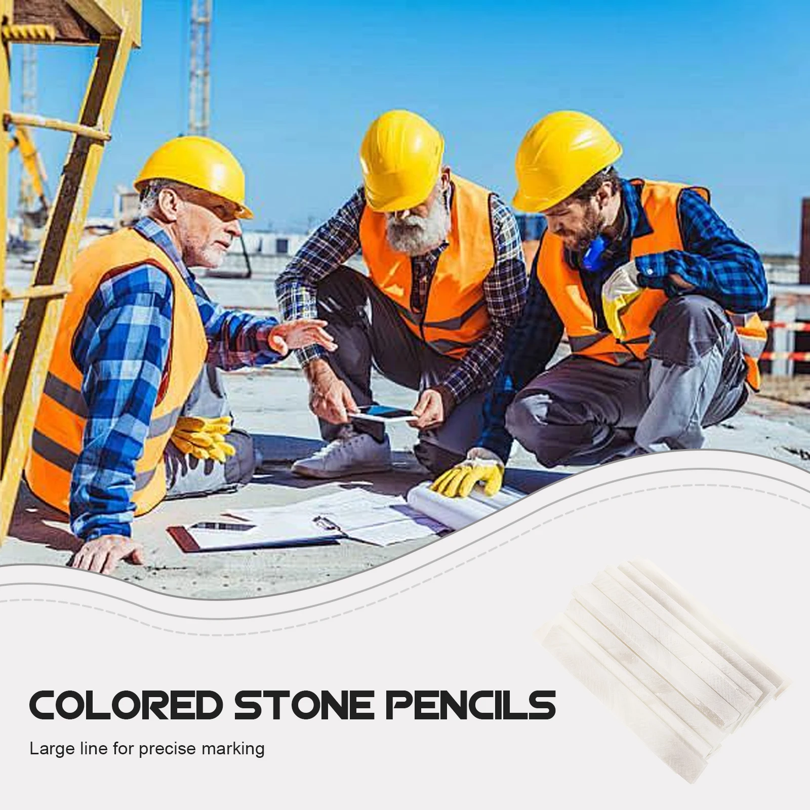 

18pcs Industrial Marking Chalk Large Stone Pen Builders Rebar Lining Tools Bulk White Resistant Breakage Accurate Line
