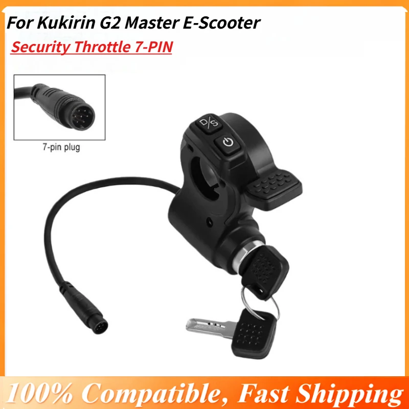 Accélérateur de sécurité pour trottinette électrique Kukirin G2 Master, interrupteur d'allumage et accélérateur à pouce combinés dans une seule unité de commande de guidon
