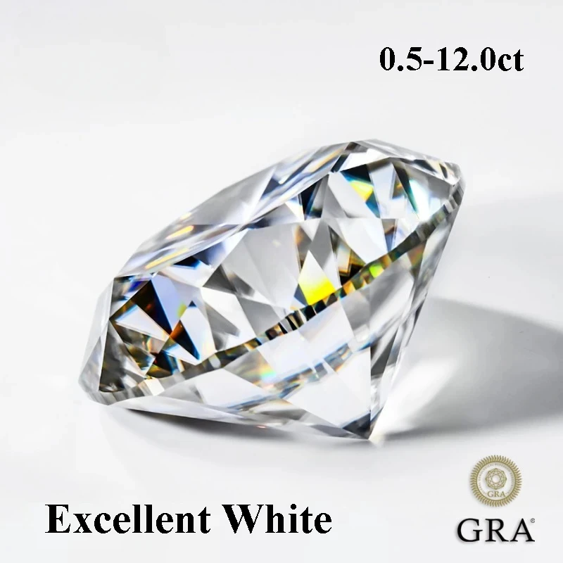 

Moissanite Stone Excellent White Round Cut Top D Color Vvs1 Advanced DIY Charms Jewelry Rings Earrings Making with Certificate