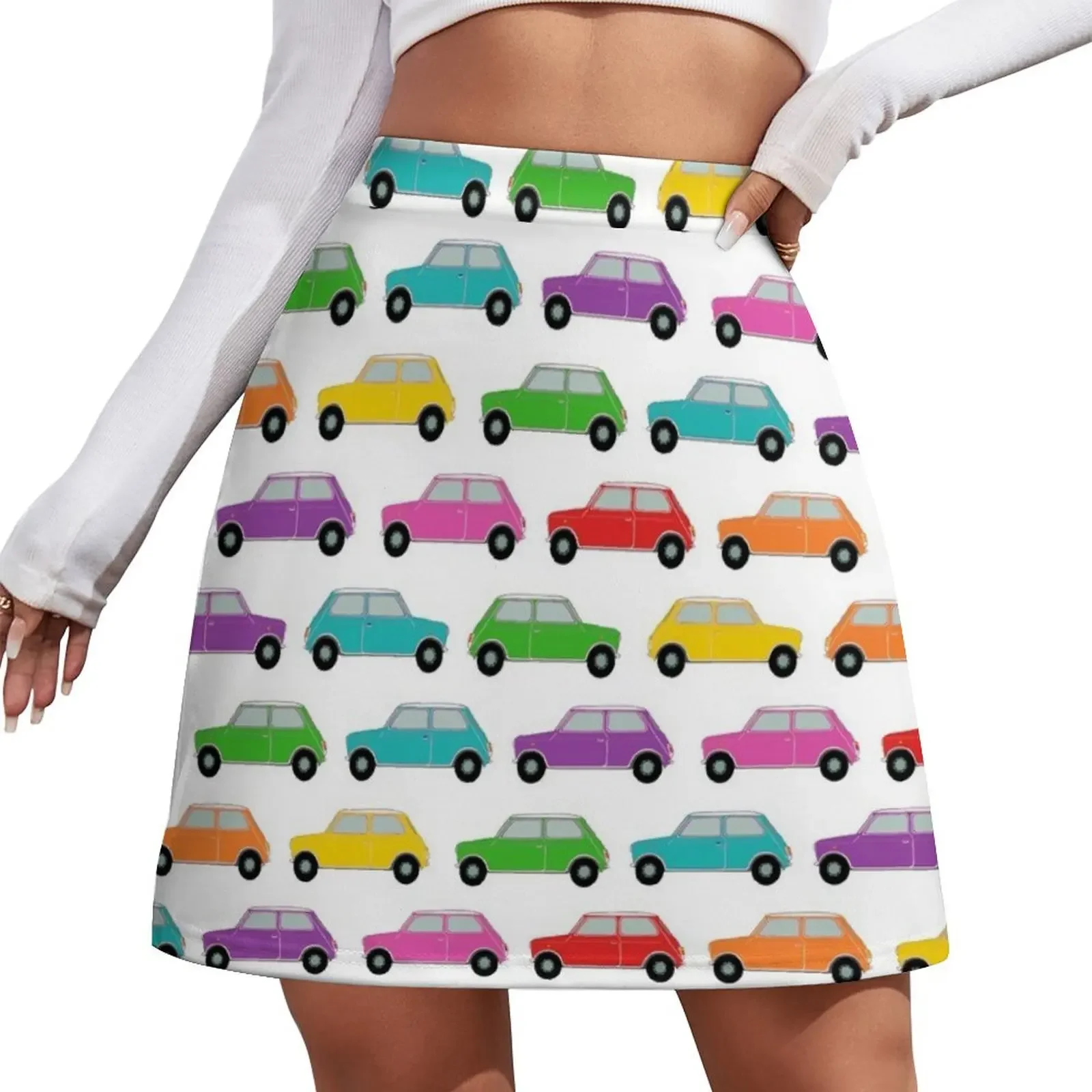 

Classic Mini , Rainbow Mini Car , vintage UK car. Mini Skirt Women's clothing Sexy skirt Skirt