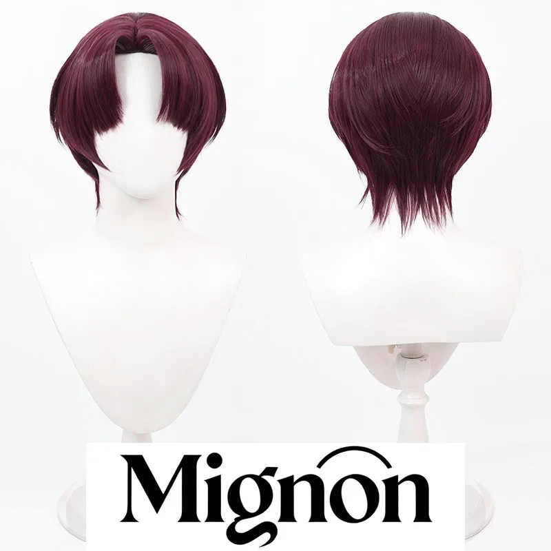 

Wind Breaker Suo Hayate, парик для косплея, винно-красные короткие волосы, силиконовая кожа головы, подарок на Хэллоуин